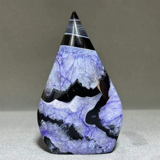 Enhanced Purple Agate Free Form Torch