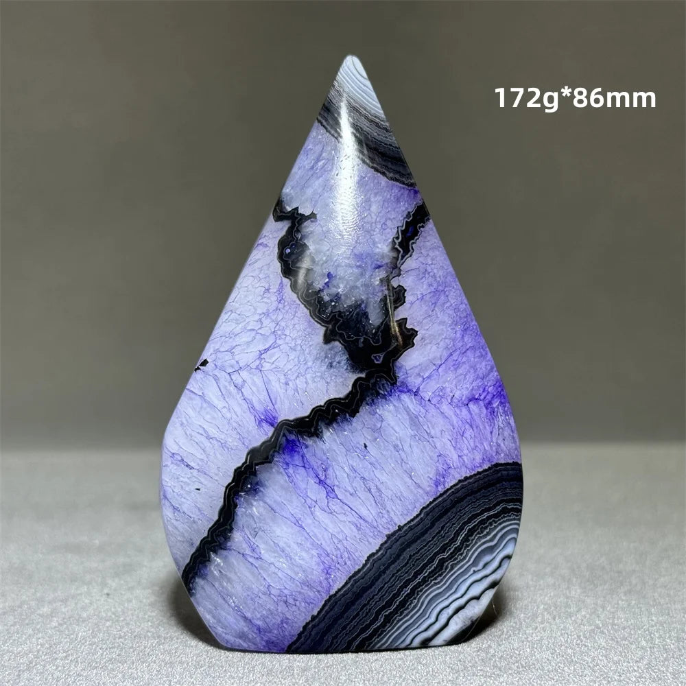Enhanced Purple Agate Free Form Torch