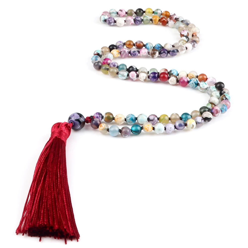 Collier Mala 108 perles de pierre