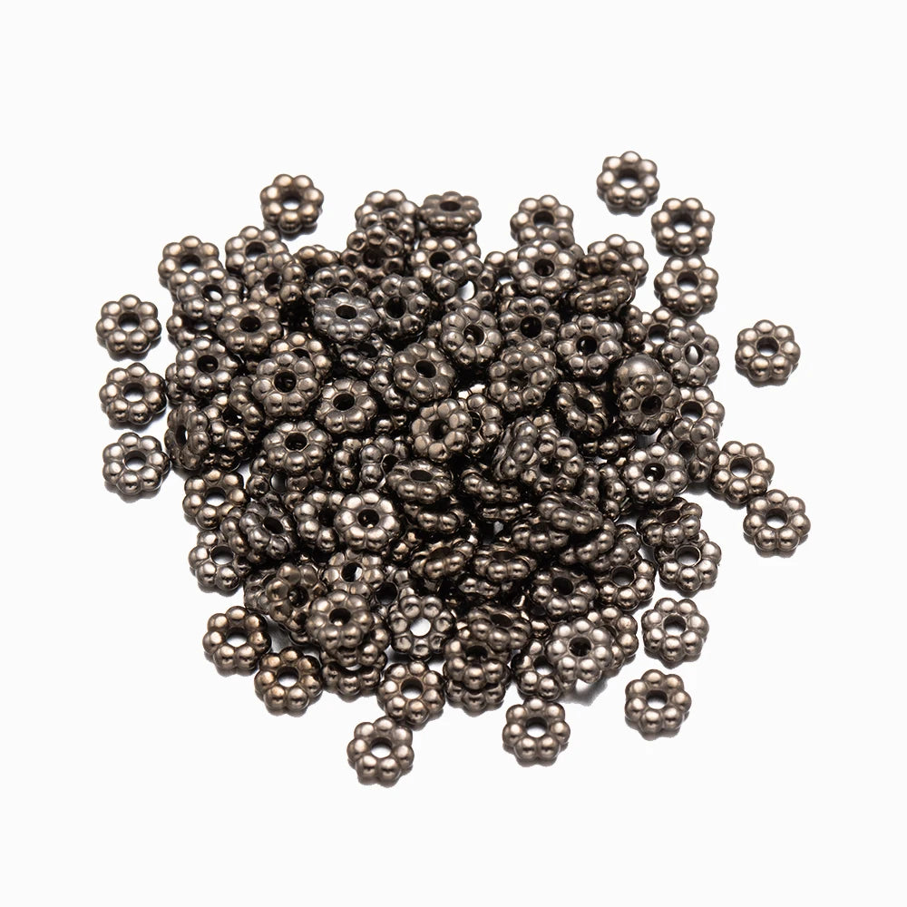 500pcs 4mm Flower Spacer Beads