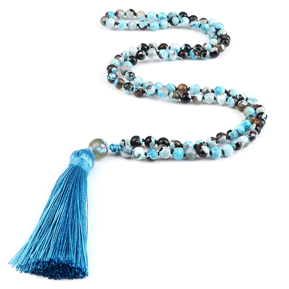 Collier Mala 108 perles de pierre