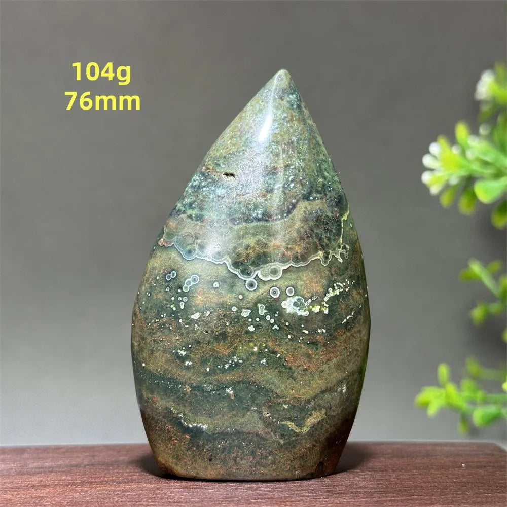 Natural Marine Jasper Free-Form Torch
