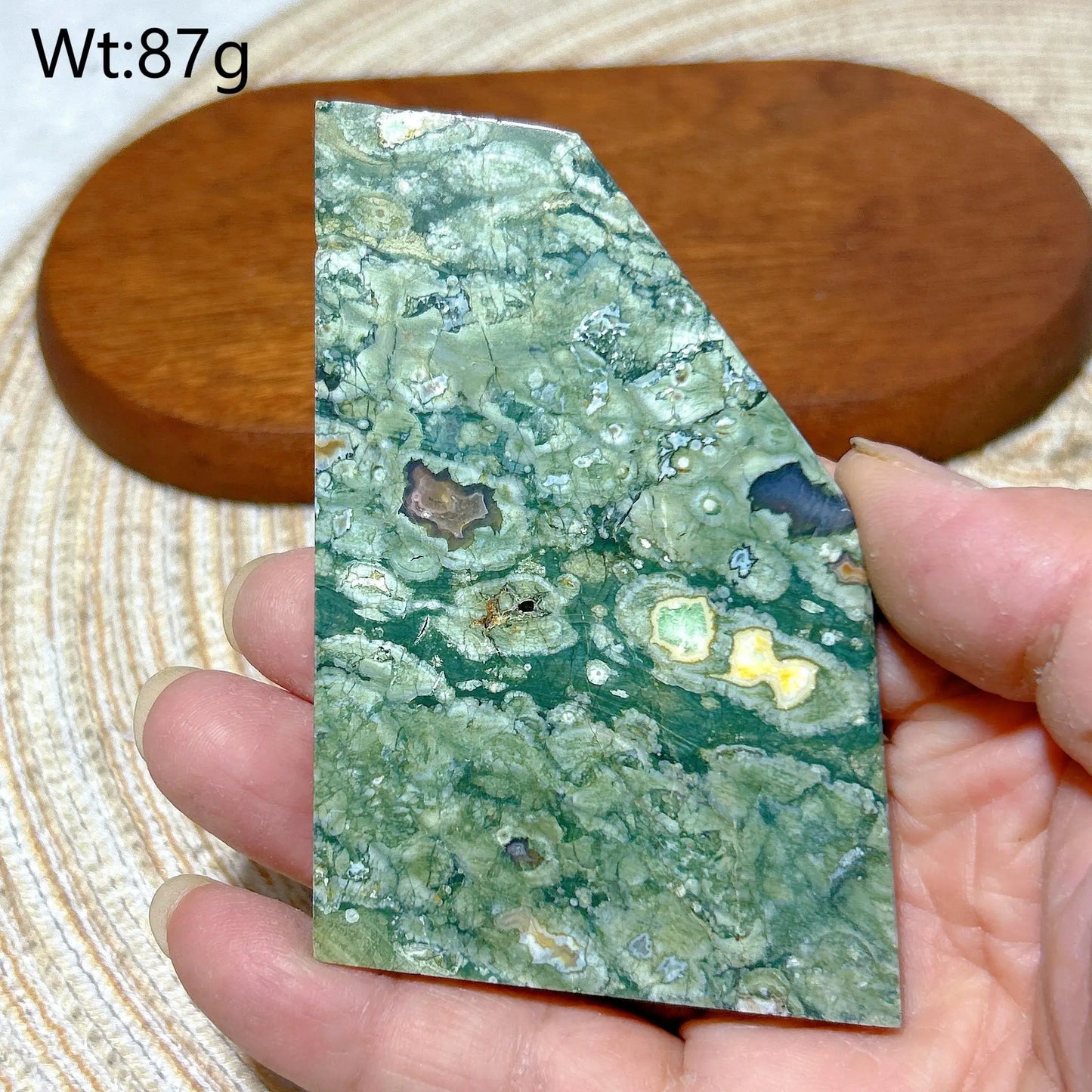 Natural Rainforest Jasper Druzy Slab