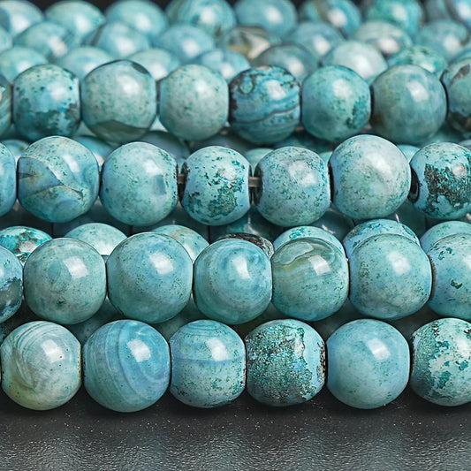 Dyed Blue Crazy Lace Agate Bead Strand (8/10mm)