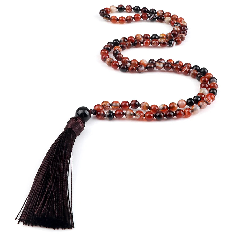 Collier Mala 108 perles de pierre