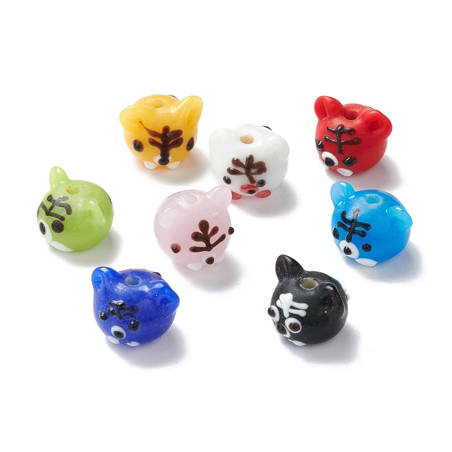 5pcs Handmade Glass Lampwork Chicken Beads