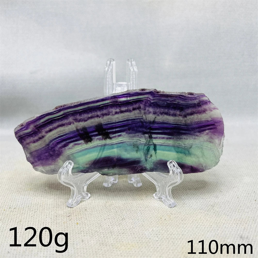 Natural Lightning Rainbow Fluorite Slab