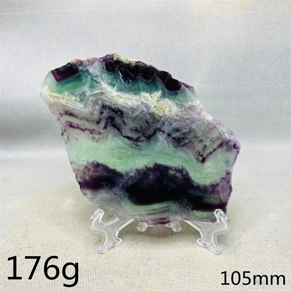 Natural Lightning Rainbow Fluorite Slab