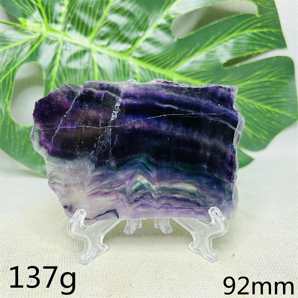 Natural Lightning Rainbow Fluorite Slab