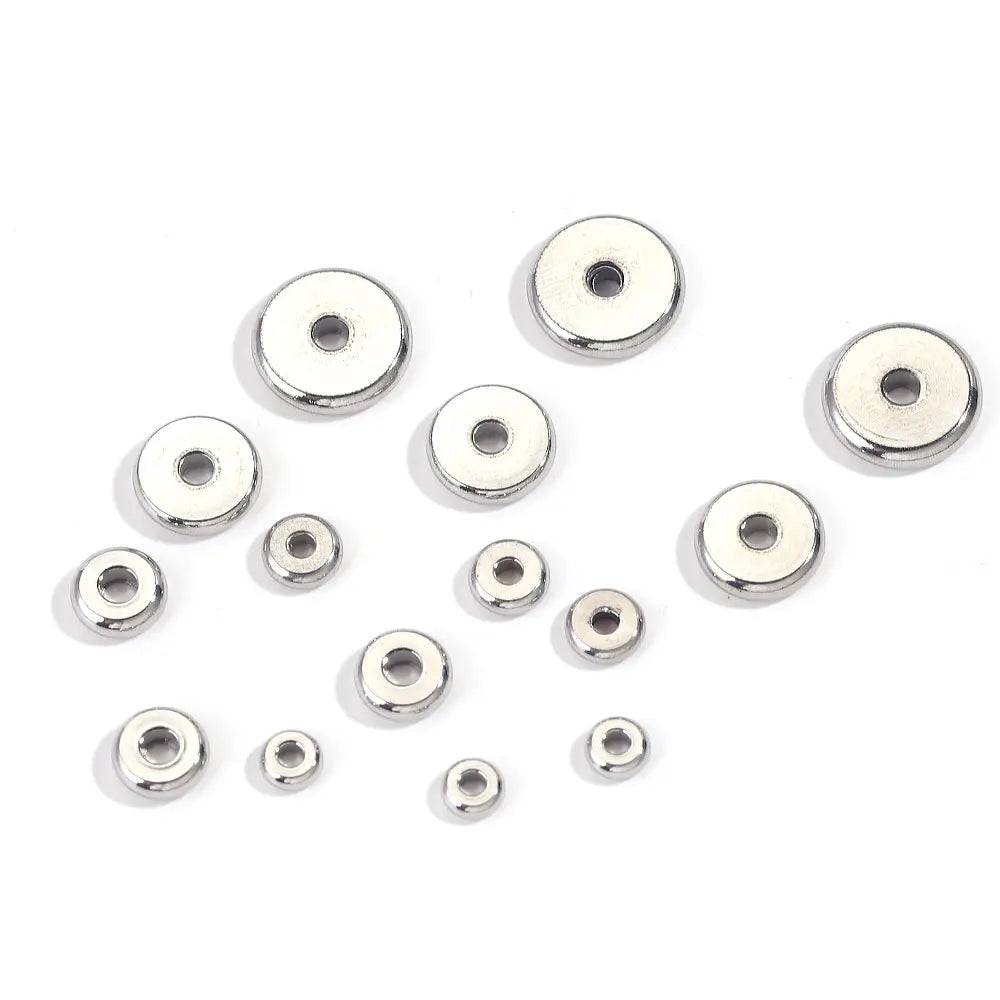 50pcs Stainless Steel Spacer Beads