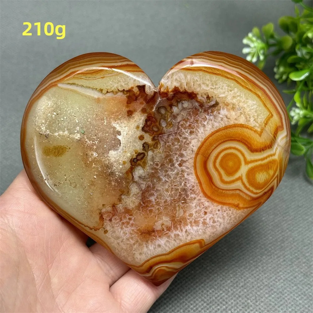 Natural Red Carnelian Druzy Heart