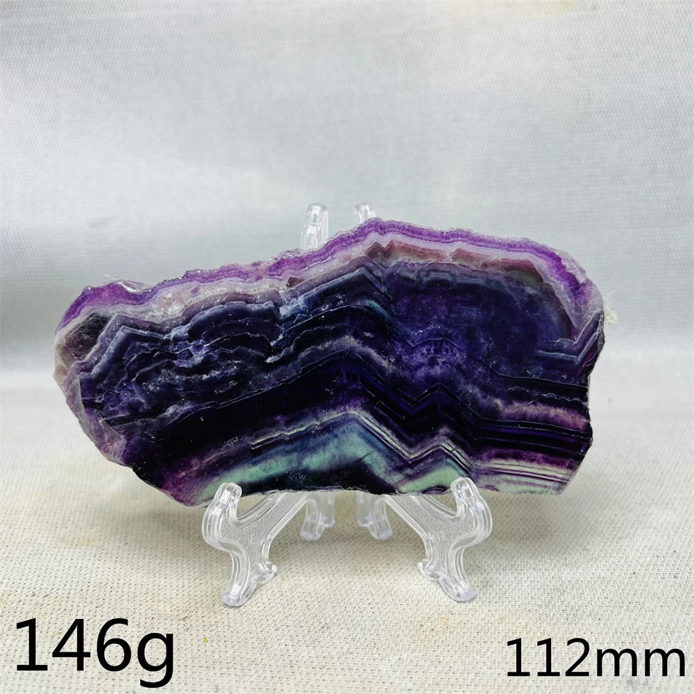 Natural Lightning Rainbow Fluorite Slab
