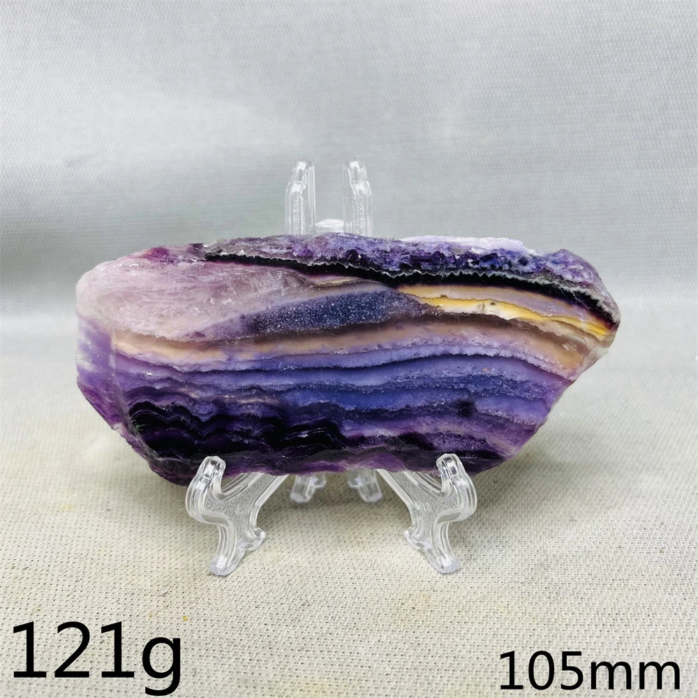 Natural Lightning Rainbow Fluorite Slab