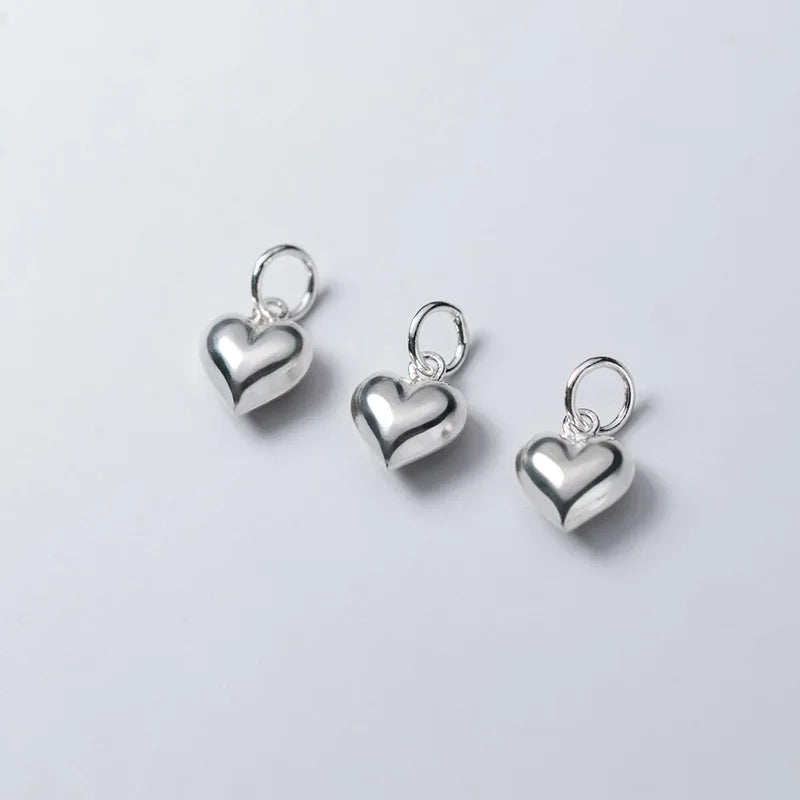 925 Sterling Silver Heart Charm (1pc)