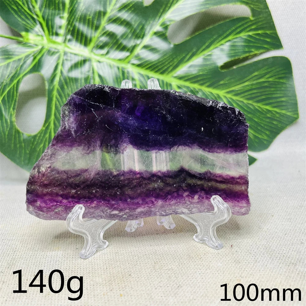 Natural Lightning Rainbow Fluorite Slab
