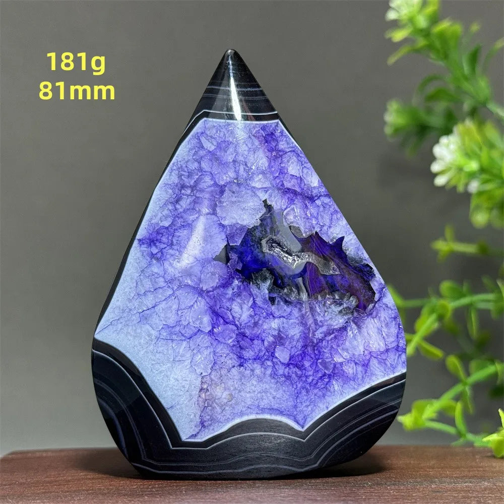 Natural Purple Agate Free-Form Torch