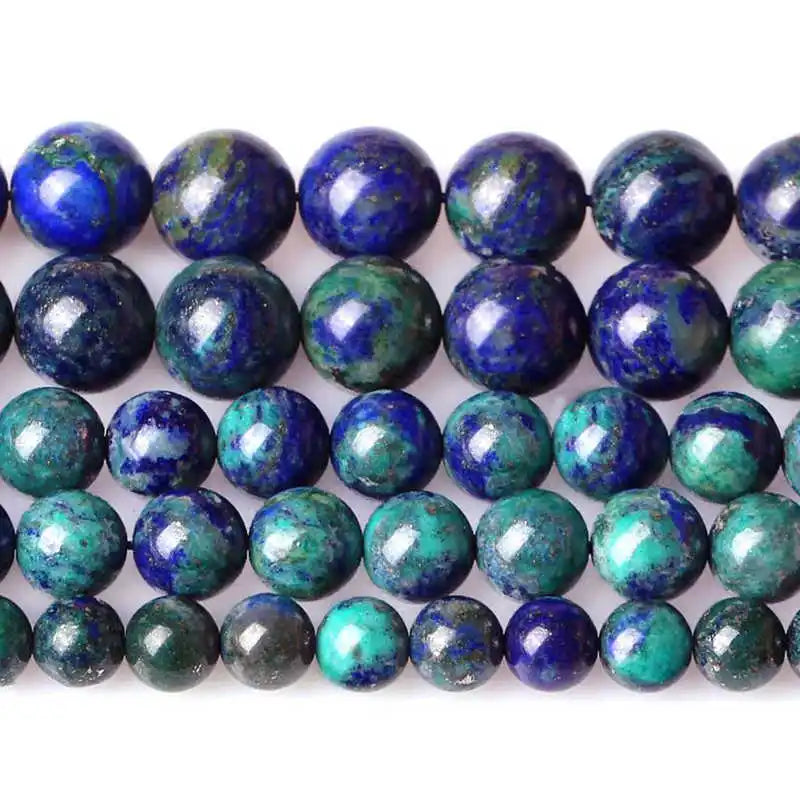 Natural Lapis Lazuli and Phoenix Stone Bead Strand