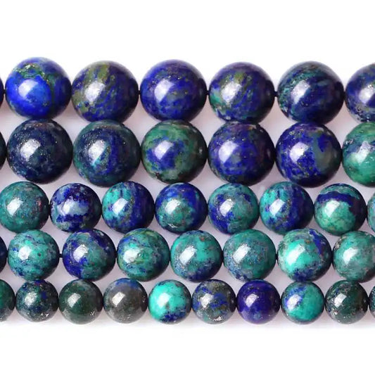 Natural Lapis Lazuli and Phoenix Stone Bead Strand