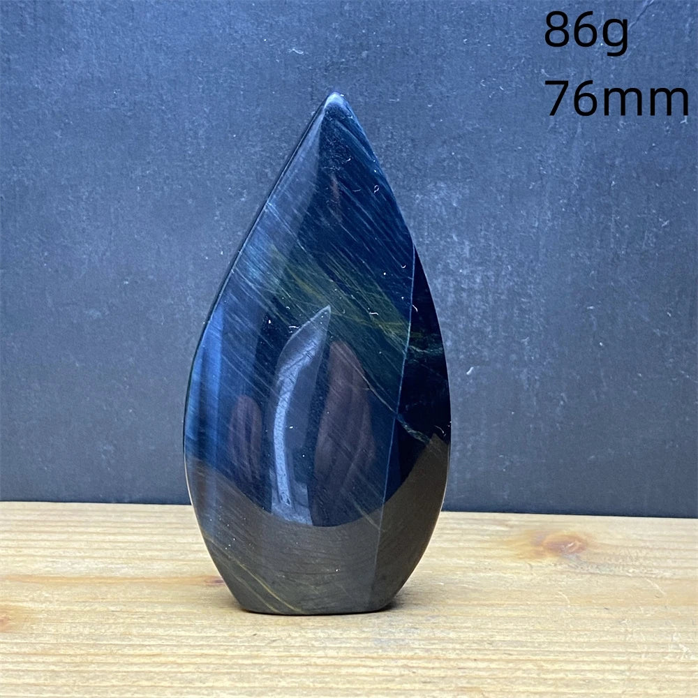 Natural Golden Blue Tigers Eye Torch