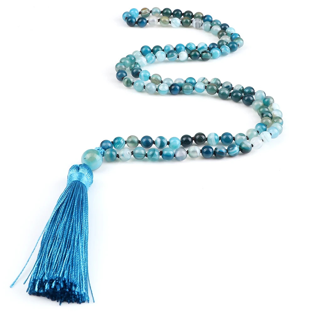 Collier Mala 108 perles de pierre