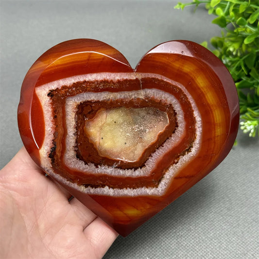 Natural Red Carnelian Druzy Heart