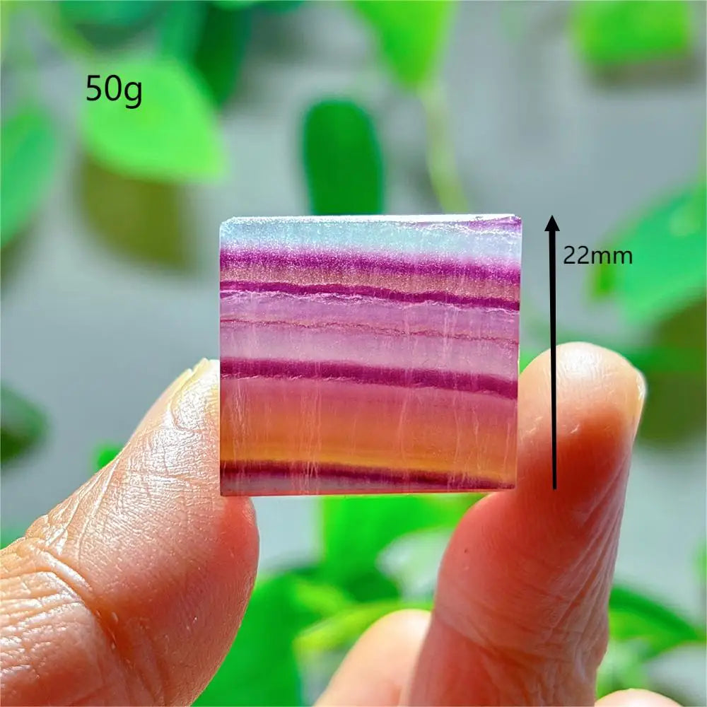 Natural Banded Candy Fluorite Cubes