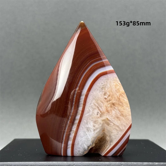 Natural Caramel Carnelian Agate Freeform Torch