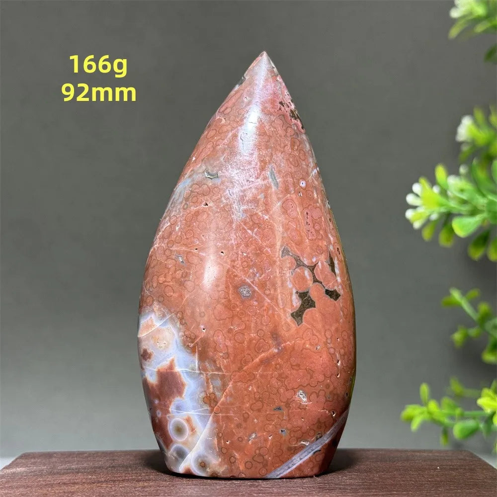 Natural Marine Jasper Free-Form Torch