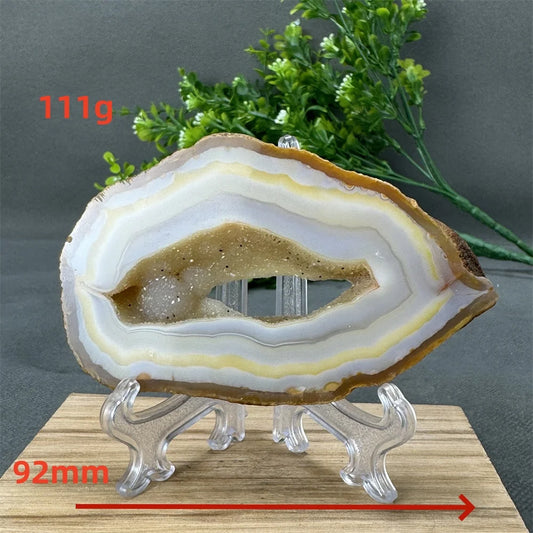 Natural Agate Geode Cave Slab Freeform Specimen