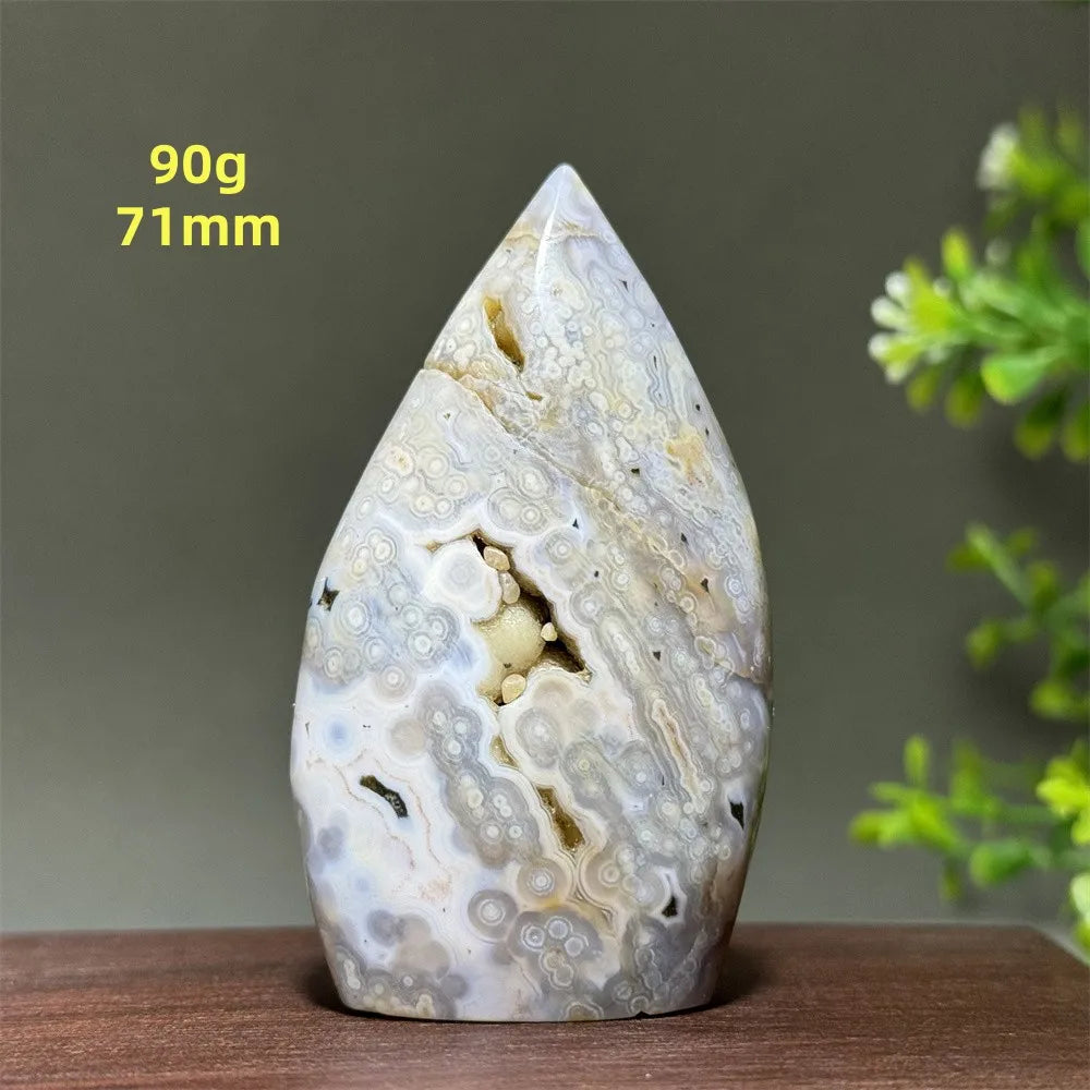 Natural Marine Jasper Free-Form Torch