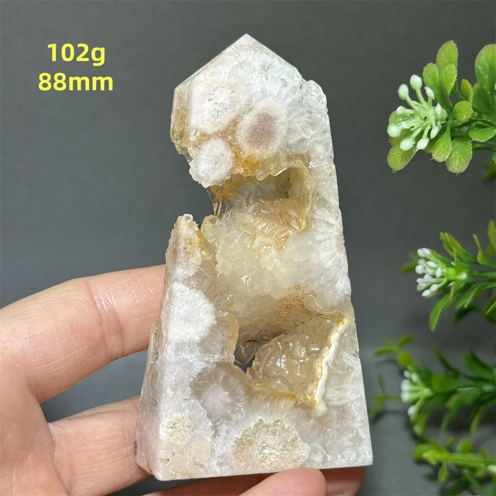 HQ Pink Amethyst Flower Agate Tower