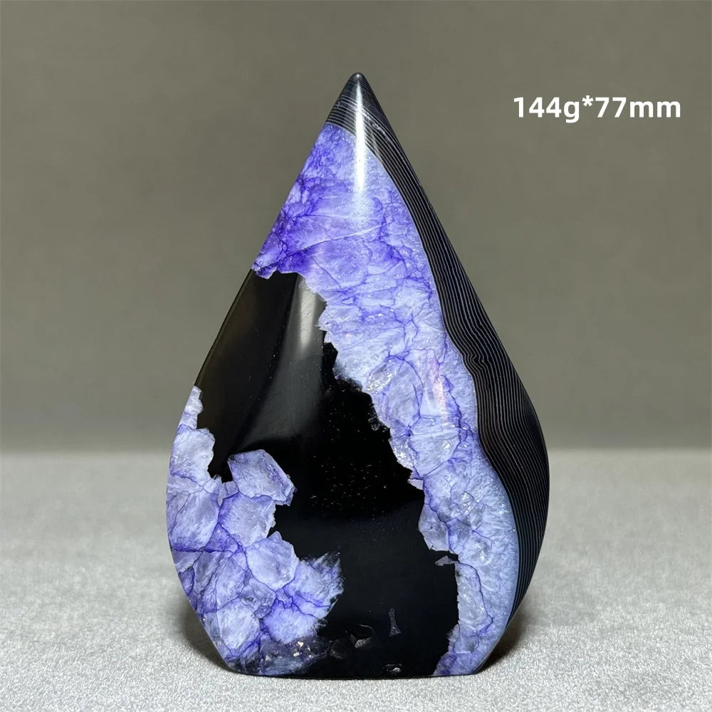 Enhanced Purple Agate Free Form Torch