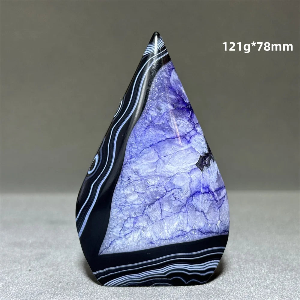 Enhanced Purple Agate Free Form Torch