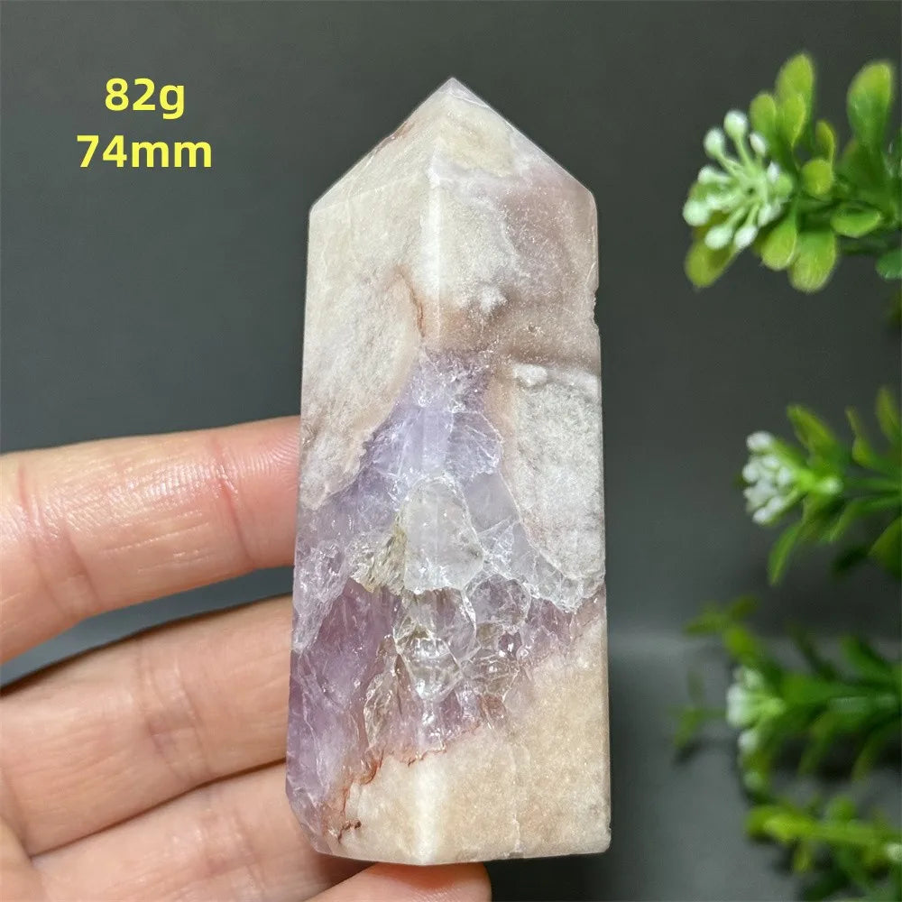 HQ Pink Amethyst Flower Agate Tower