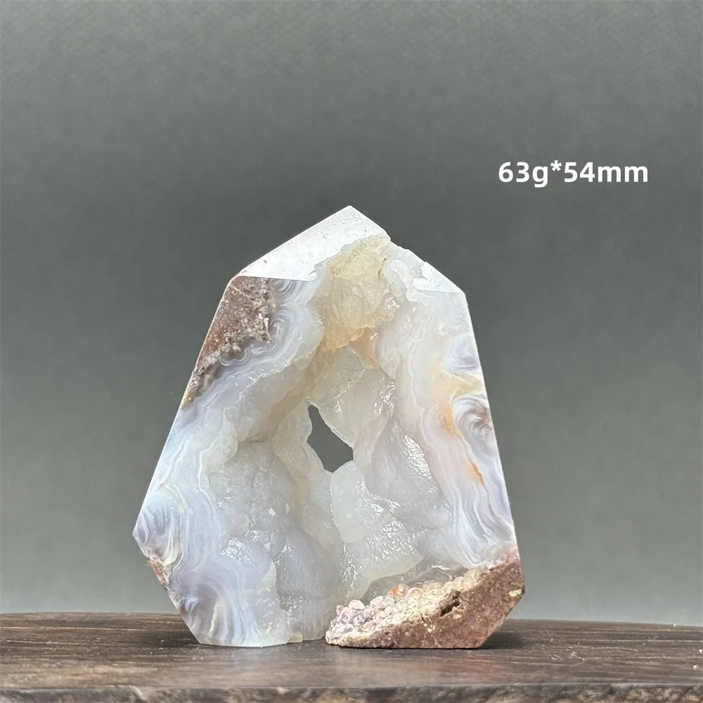 Natural Druzy Geode Fairy Window Tower