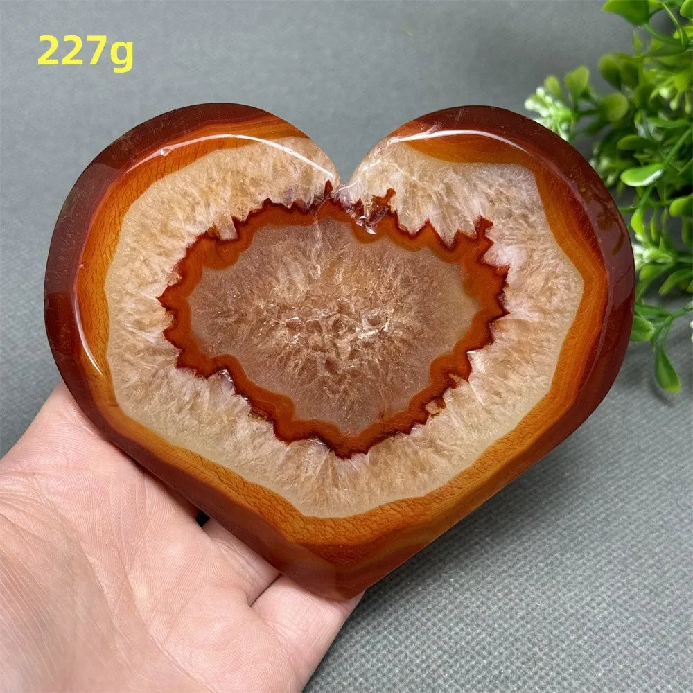 Natural Red Carnelian Druzy Heart