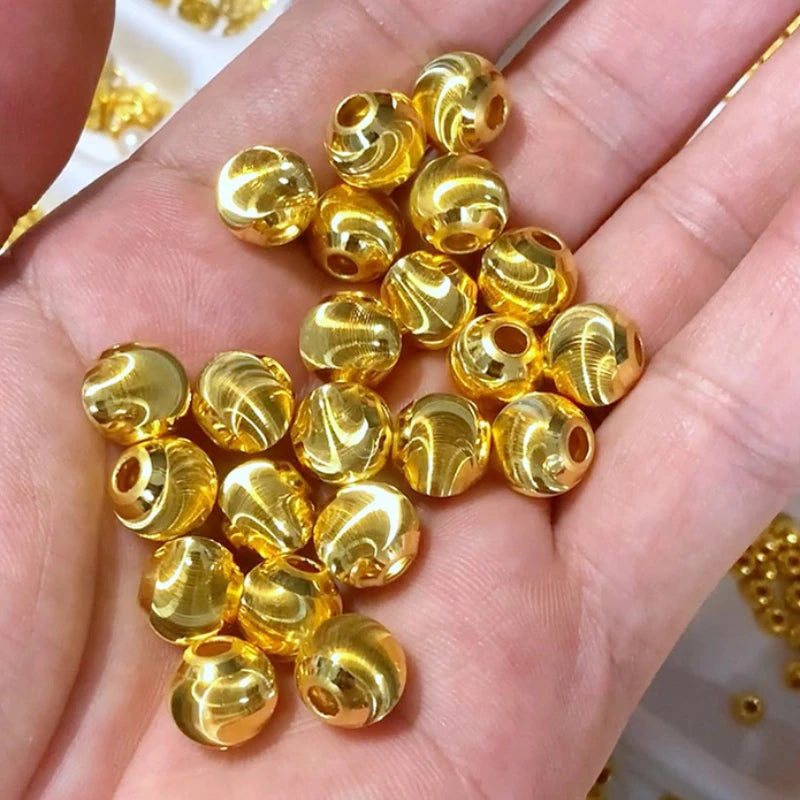24k 999 Pure Gold Cat Eye Bead