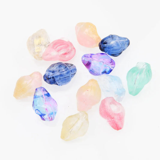 30pcs Glass Conch Shell Beads