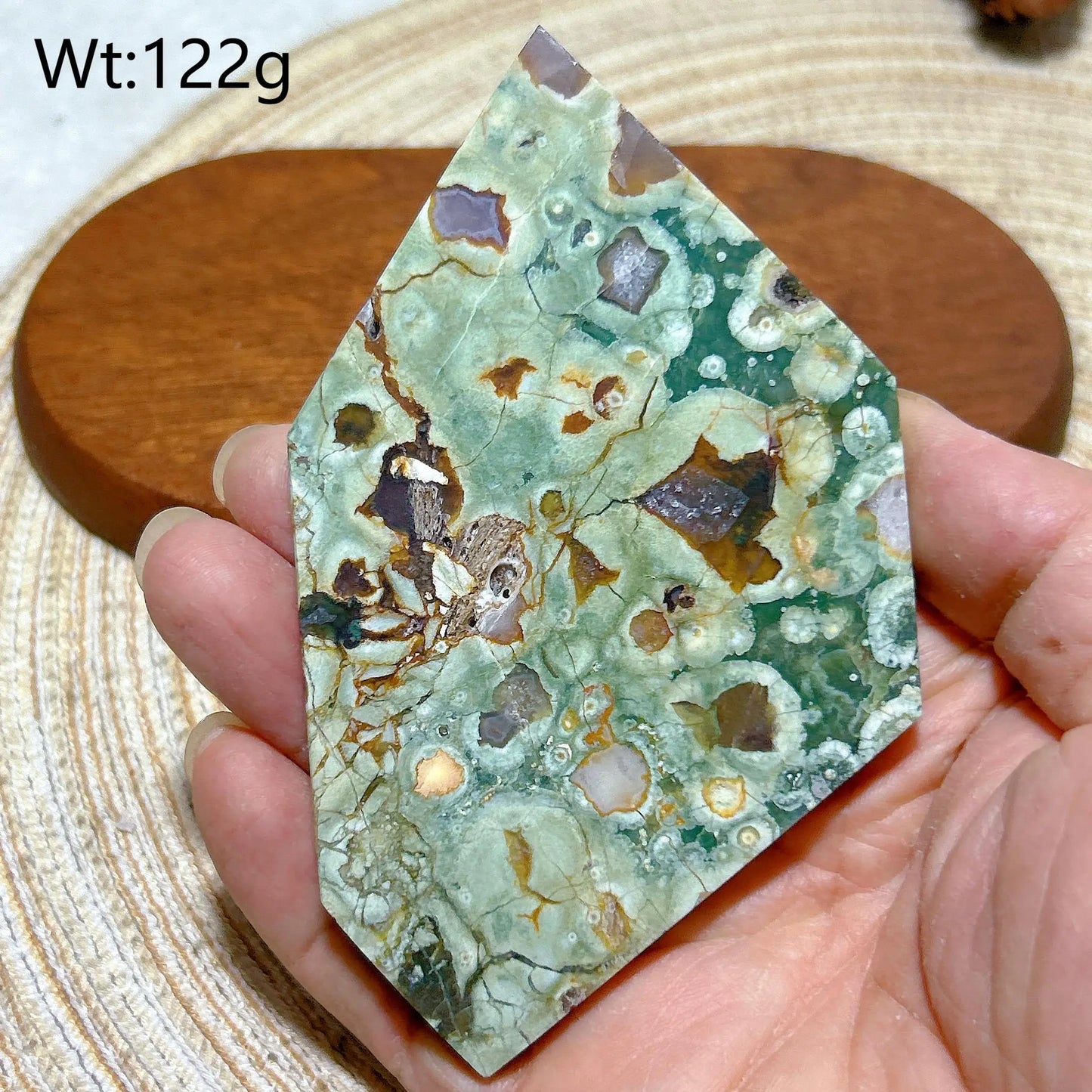 Natural Rainforest Jasper Druzy Slab