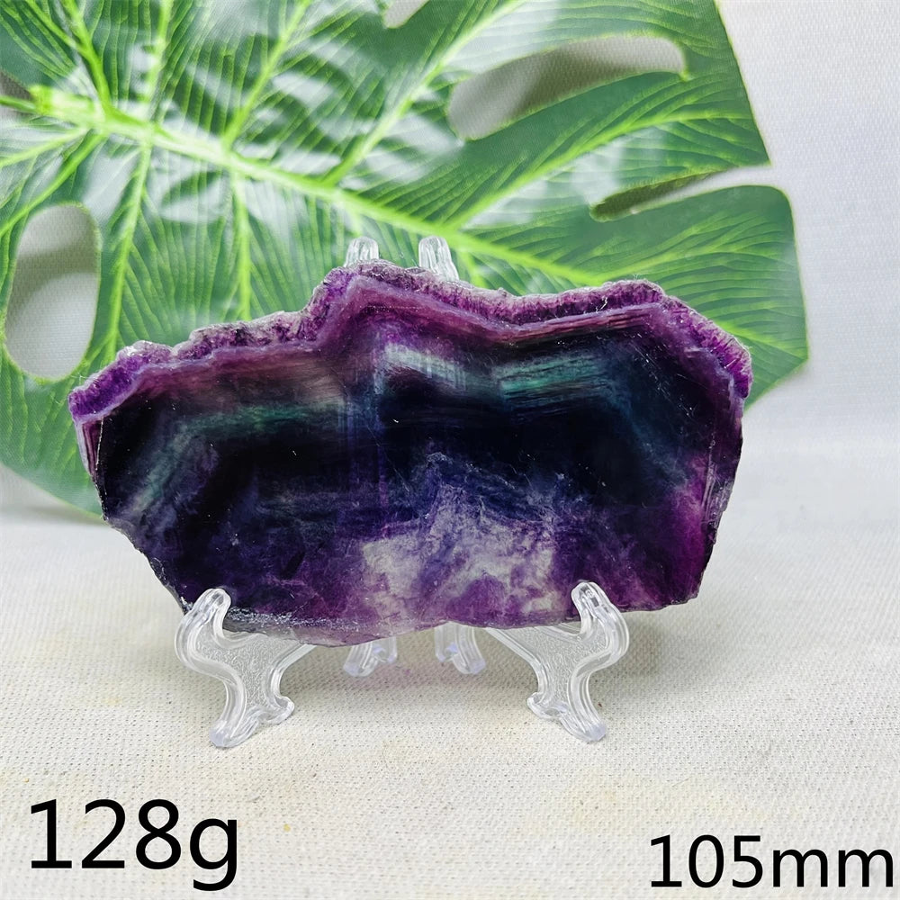 Natural Lightning Rainbow Fluorite Slab