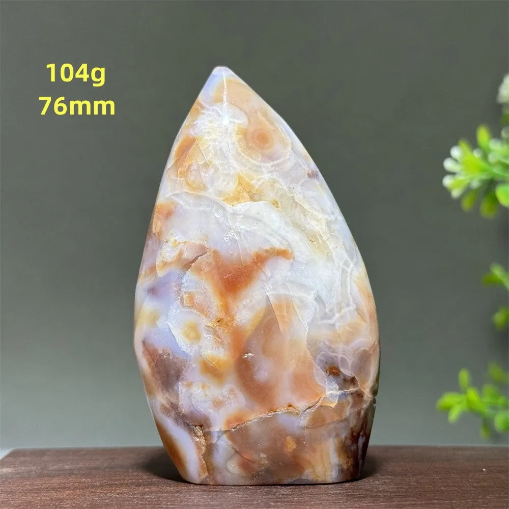 Natural Marine Jasper Free-Form Torch