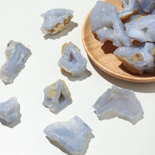 1pc Natural Raw Blue Chalcedony
