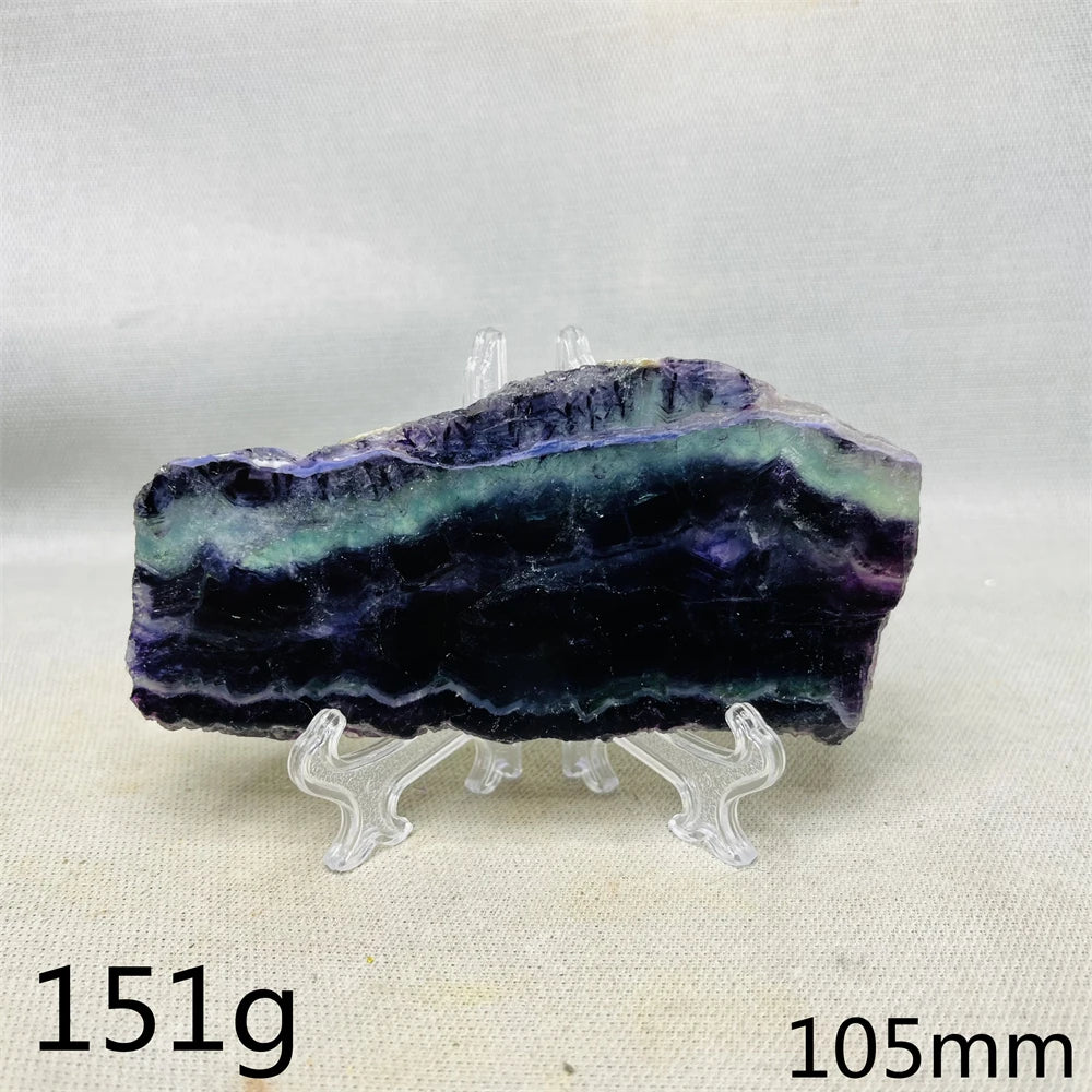 Natural Lightning Rainbow Fluorite Slab