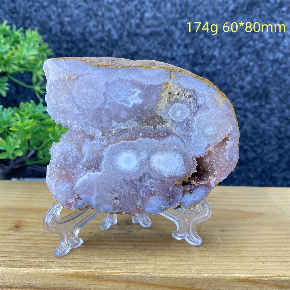 Natural Pink Amethyst Slab (With Stand)