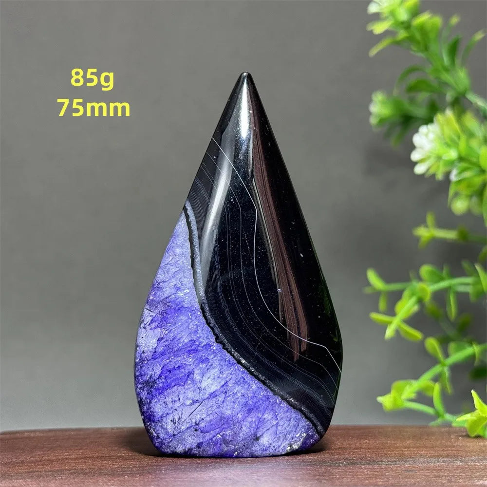 Natural Purple Agate Free-Form Torch