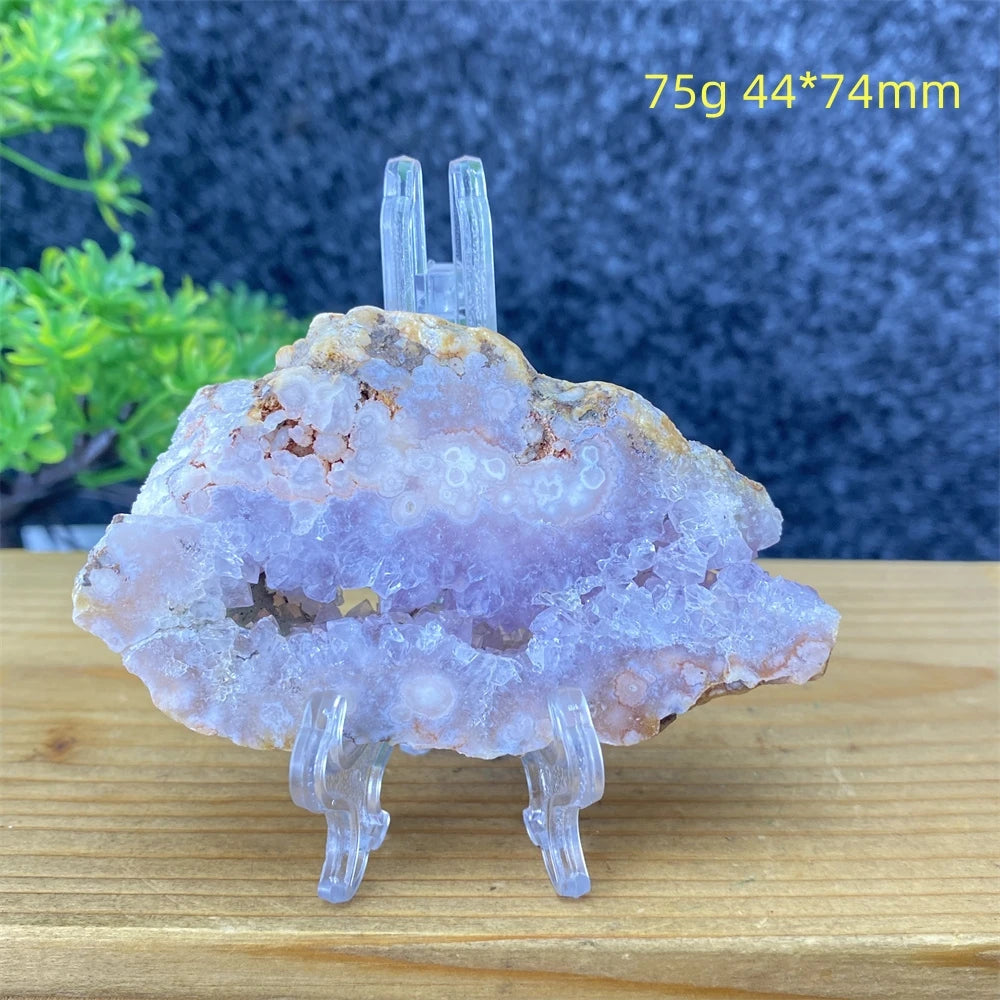 Natural Pink Amethyst Slab (With Stand)