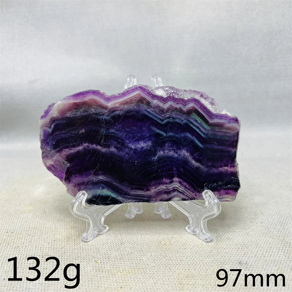 Natural Lightning Rainbow Fluorite Slab