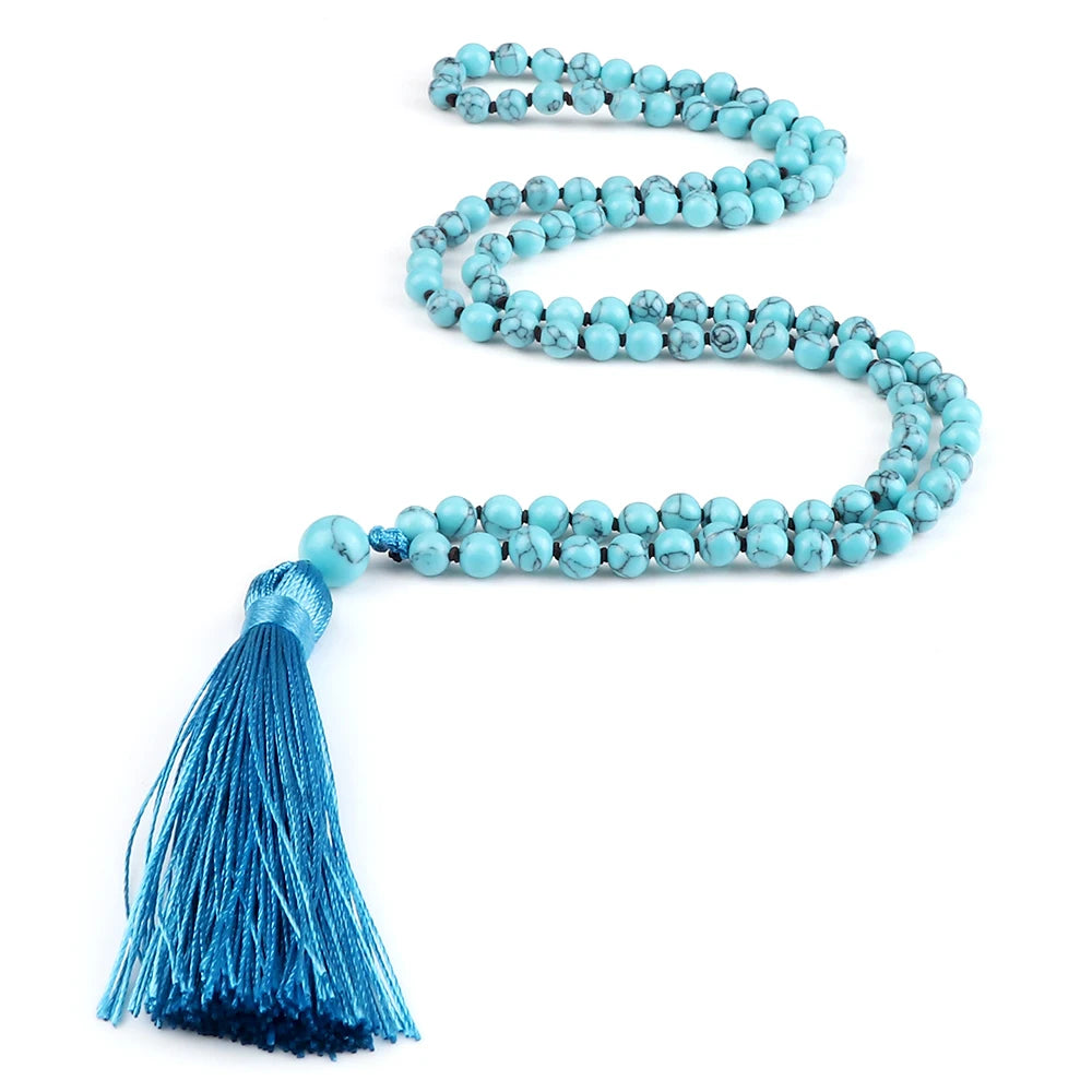 Collier Mala 108 perles de pierre