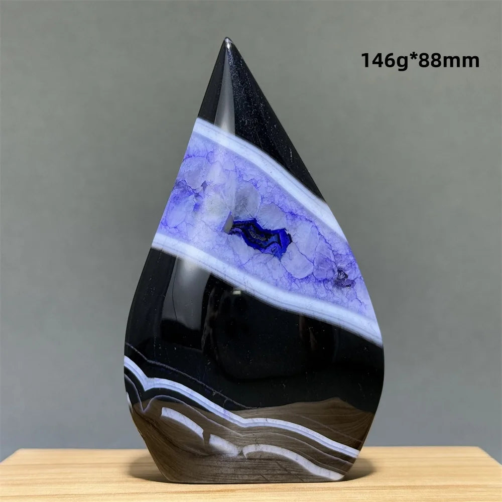 Enhanced Purple Agate Free Form Torch