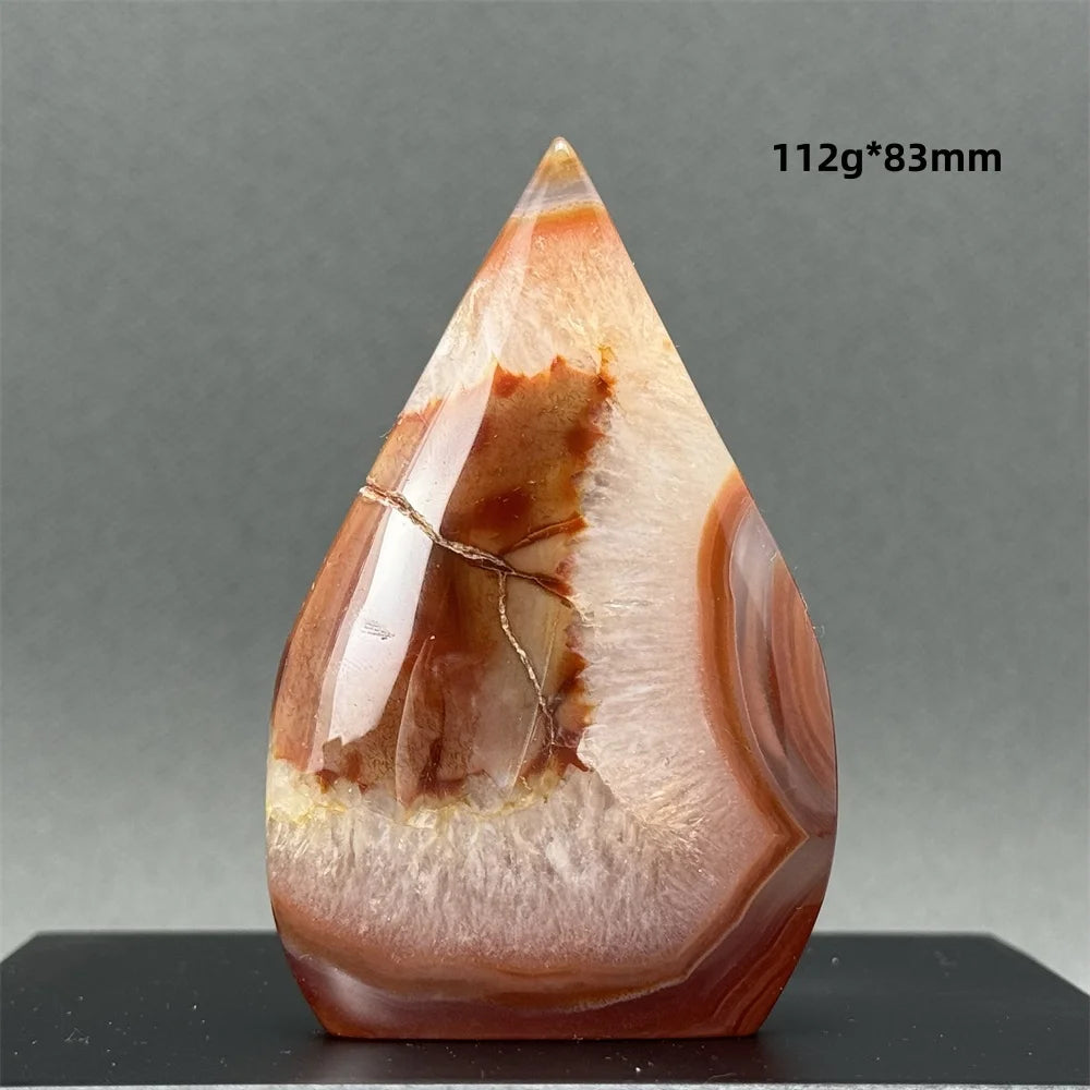 Natural Caramel Carnelian Agate Freeform Torch